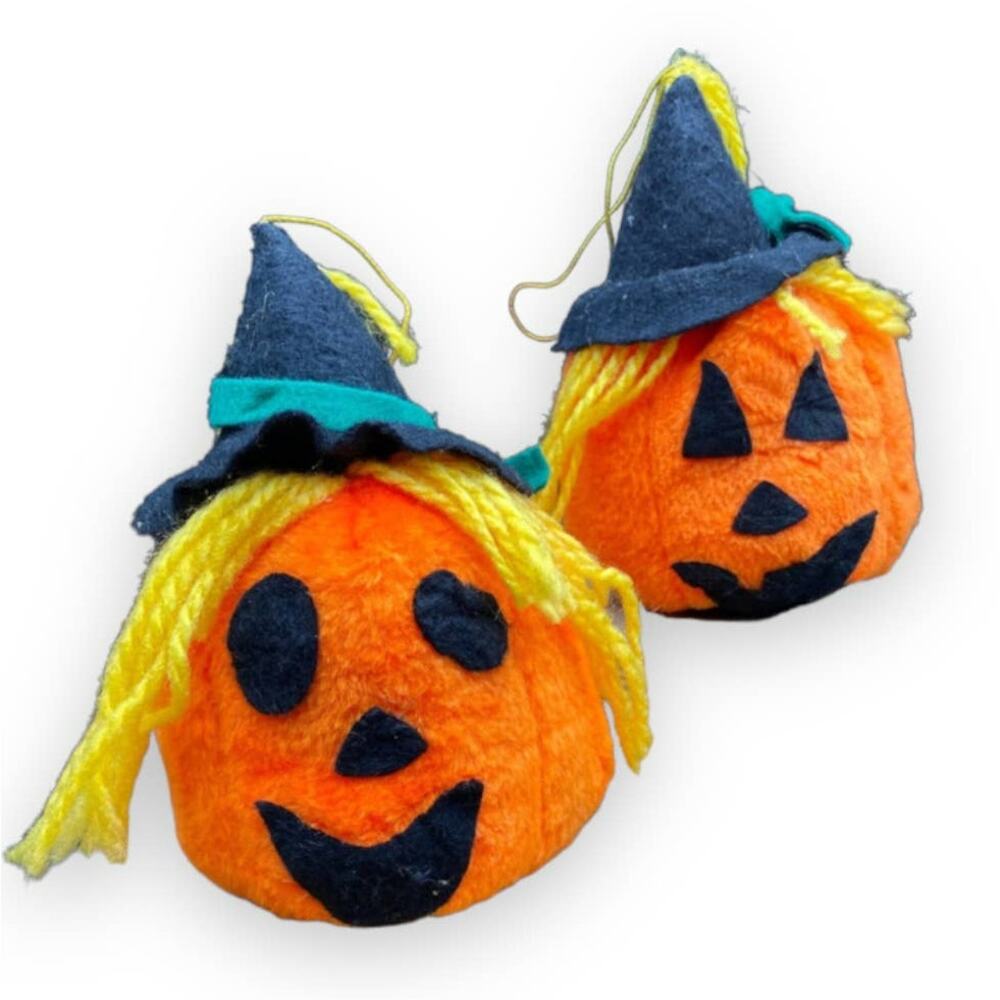 Set of 2 Vintage Jack-o-Lantern Carnival Prizes - Fun World - Halloween